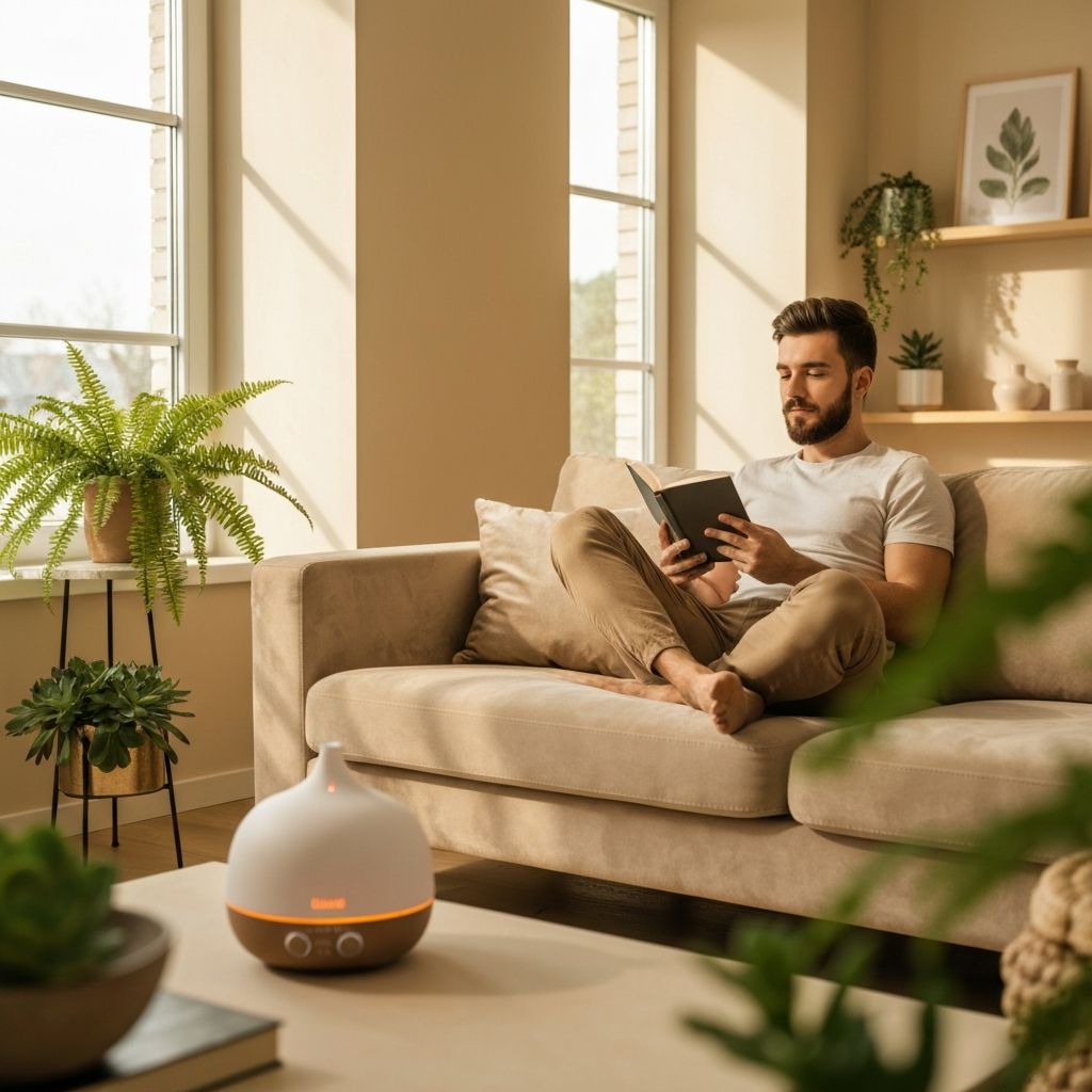 Difusor en sala de estar